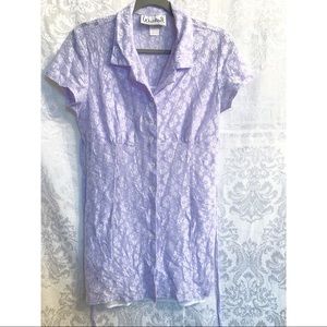 Vintage Lilac Button Down Dress